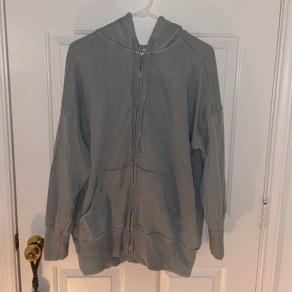 Aerie Oversized Zip Up Sweatshirt